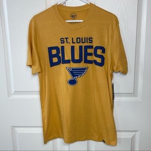 St. Louis Blues NWT Gold Tshirt Small Men’s 47 Brand
